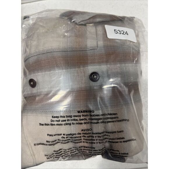 REI Womens Blue Plaid Long Sleeve Flannel Button Up Outdoor Shirt Size Medium - Picture 4 of 4